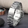 Reloj para hombre Reloj de diseño de lujo clásico Movimiento de cuarzo Correa de acero inoxidable Reloj de moda de cristal de zafiro