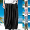 Men's Pants Cargo Spring And Autumn Loose Leggings Harem Large Handsome Men Open Leg Pant With Pockets Rave Bottoms