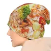 بيتزا تورتيا بيتزا بونيه قبعات متماسكة قبعة القوطي في الهواء الطلق جذارات طعام مضحكة بينيس للجنسين.