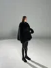 Kvinnors päls roll ull överrockkläder Pure Desire Style Beige Black Furry Coat förtjockad Autumn och Winter High Street