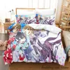 Bedding Sets Yuki Yuna Is A Hero Set Cartoon Anime Three-piece Adult Kid Bedroom Duvetcover 3D Kawaii Girls 2023