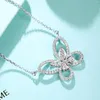 Pendentif Colliers 2023 Mode coréenne Brillant Cubique Zircone Papillon Mignon Femme Collier Charme Femmes Mariage Cadeau Bijoux