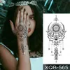 5 PC Tymczasowe tatuaże Wodoodporne tymczasowe tatuaż naklejka księżyc sun mandala mehndi lotus henna totem flash tatuaże kobiety