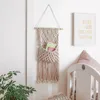 Tapisseries Creative Ins Macrame Wall Holder Basket Small Mail Letters Storage Organizer Hanging Handwoven Tapestry Pocket Boho Home Decortap