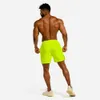 Mens Shorts floresan yeşil yaz fitness jogger erkekler spor antrenmanı hızlı kuru eğitim spor salonu atletik fit 230404