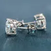 Stud Smyoue 0,1-3ct Test doorgegeven studs oorbellen voor mannen vrouwen S925 zilveren platina vergulde bruid bruiloft diamanten studs gra 230403