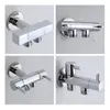 Acessórios para banheiros de bronze de canto de ângulo S Silver Switch Dual Switch Junction Junction Tap Sprayer portátil 230403