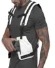Streetwear Tactical Vest Men Hip Hop Street Style Chest Rig Telefon Bag mode Reflekterande strip Waistcoat med fickor utomhus spor1309850