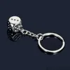 New Dice Key Chain Metal Personality Dice Model Alloy Keychain Gift Stainless Steel Good Luck Car Key Ring