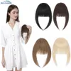 Bangs Rich Choices 14g French Bangs With Temples For Women Real Human Hair Small Fringe Bangs Natural Hair Piece Brown Blonde 230403