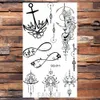 5 PC Temporära tatueringar Vattentät svart Infinity Tattoo Feather Bird Women Body Hand Art Ritning Tillfällig tatuering Klistermärken Män Finger Tatto Small Paste Z0403