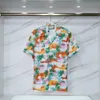 Tasarımcı Gömlek Erkek Düğmesi Yukarı Baskı Bowling Shirt Hawaii Çiçek Gündelik Gömlek Erkekler Hawaiian T-Shirt Büyük Boy Tişört