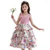 Vestidos de menina meninas vestido princesa, crianças, camadas de bolo tutu vestido de baile, vestido de vestido crianças da noite festa formal bebê floral cor