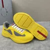 23S/S Americas Cup Herr Sneakers Skor Andas Mesh Mjuk Gummi Cykel Famous Trainers Tekniskt Tyg Kalvskinn Casual Walking Blå Svart Vit EU38-46