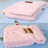 Cobertores bebê cobertor nascido térmico quente macio rosa velo swaddling conjunto de cama pogal infantil menino e menina envoltório swaddle
