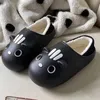 Cotton slippers for women in winter waterproof new home anti-skid indoor thick sole warm couple plush postpartum slippers 231007