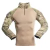 Herren-T-Shirts XingDeng Disguiser Military Men Langarm-T-Shirt Army Camouflage Combat Tee Tactical Shirt CS Bequeme Kleidung