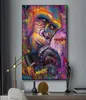 Pensiero Orangutan Muro Graffiti Arte Tela Pittura Astratta Animale Arte Tela Poster Stampe Immagine Per La Camera dei bambini Home Decor8592496