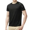 T-shirts pour hommes en plein air glace soie maille séchage rapide T-shirt été mince sport loisirs Fitness O cou haut respirant polyvalent tendance grande taille