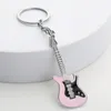 Klasik Gitar Anahtar Kezlik Araba Anahtar Zinciri Anahtar Yüzük Müzik Aletleri Kolye Erkek Kadınlar Charm Bag Hediye