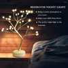 Lampes de table NICLUX LED Bureau Décoratif Lumière Mini Arbre De Noël Perles Fée Lumières Fil De Cuivre Guirlande Lampe Pour Chambre Salon Décor