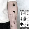 5 PC Temporary Tattoos Waterproof Temporary Tattoo Sticker Small Simple Line Flower Flash Tatoo Cute Leaf Finger Wrist Fake Tatto For Body Art Women Z0403