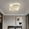 Plafondlampen Noordse led kroonluchter modern gouden ronde licht voor de keuken woonkamer slaapkamer kinderen binnenshuis