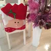 Christmas Decorations 1 Pcs Chair Covers Cartoon Mr Mrs Santa Claus Dinner Xmas Cap Sets Home Room Indoor Decaor 5ZHH094