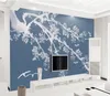 Wallpapers muur muurschildering ideeën op maat po wallpaper frisse en elegante handgeschilderde pruimen vogel restaurant papier boys kamer decor studie