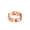 Anelli d'amore Da donna Designer Anello Coppia Gioielli Fascia Acciaio al titanio Con diamanti Casual Di tendenza Strada Classico Oro Argento Rosa Opzionale Misura 4 /5 / 6mm Scatola rossa