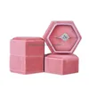 Jewelry Boxes Veet Ring Box Double Storage Boxes Wedding Rings Display Case For Woman Gift Earrings Jewelry Packaging Drop Delivery Je Dh1Jw