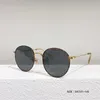 Солнцезащитные очки Ретро Маленькие круглые для женщин Бренд-дизайнер Сплав Цвет Зеркало Черный Круг