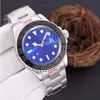 Mechaniczny automatyczny zegarek dla mężczyzn 40 mm 44 mm stal nierdzewna niebieska wybred zegarek Sapphire Waterproof Classic Folding Pasp Montre de lukse dhgat