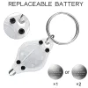 Porte-clés Lampes de poche LED Porte-clés Lumière Mini lampe de poche Badge Lumières pour les infirmières avec des piles à anneau rond Torche Faisceau Blanc Shell en S Am0Oi