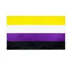 Bandeira não binária LGBTQIA para decoração inteira de alta qualidade varejo direto da fábrica 100 poliéster 90x150cm8500976