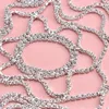 Hårtillbehör 1 PCS Multi-Layer Mesh Bridal pannband Full Rhinestone Head Chain Hollow Crystal Headpiece Cap Hat Jewelry