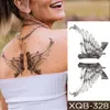 5 ПК Временные татуировки водонепроницаемая временная татуировка наклейка старая школа бабочка татуировки компас цветы крыла