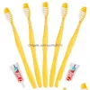 その他のホームガーデン1PCS EL使い捨て歯ブラシ付きTootaste Kit Eco Friendly Travel Plastic Oral Care Time Cleaning Brush All-MatDHXC9