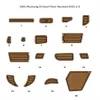 2001 Mustang 32 Pad Pad Eva Foam Faux Teak Deck Mat Share с бэк -клей
