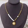 Łańcuchy 316L Nierdzewna stal nierdzewna Pearl Słońce Słońce Flower Heart Carm Charm Charclace dla kobiet moda modna biżuteria San768