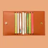 Jewelry Pouches Multi Card Slot Holder Wallet Women Men Ultra-Thin Simple Solid Color Bank Compact Leather Bag Gift