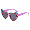 Solglasögon 2023 Fashion Multicolor Heart Outdoor Women Vintage Hearthaped Sun Glasses Female Party Shades Gafas de Sol