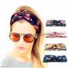 Pannband kvinnor vrid turban blommig designer tryck pannband stretch sport yoga hårband för flickor headwrap bandana hår tillbehör dh0dh