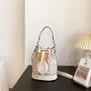 Luxury Fashion C Logo Drawsting Bucket Bags For Women Girl Designer Bag Logo Leather Nice Quality 6 Color New York Handbags And Shoulder Bags 24cm Size Free Shipping