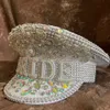 Kulkapslar mössa brud militär hatt för lady sergeant brud höna gör festival kapten födelsedagsdel kan anpassa 230404
