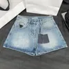 Kvinnors shorts designer metall badge jean kvinnor hög midja jeans sommar sexiga korta byxor casual stil denim me1n