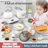 Küchen Spielen Lebensmittel Montessori Spielzeug Spielküche Kinder Kochen Spielzeug Simulation Frühe Pädagogische Kind Spielzeug Spielhaus für Kinder Mädchen Geburtstag geschenkL231104