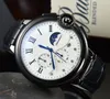 Carti montres-bracelets pour hommes 2023 montres pour hommes cinq aiguilles tous les cadrans fonctionnent montre à quartz de haute qualité haut de gamme marque de luxe chronographe horloge mode bracelet en cuir