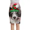 スカートkyku犬の女性動物セクシーなクリスマスオフィス年エレガントな女性女性花coolファッションニット