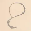 Girocollo Moda semplice catena di nappe di cristallo barocco Collana girocollo lunga per donna Collana di lusso Gioielli da sposa